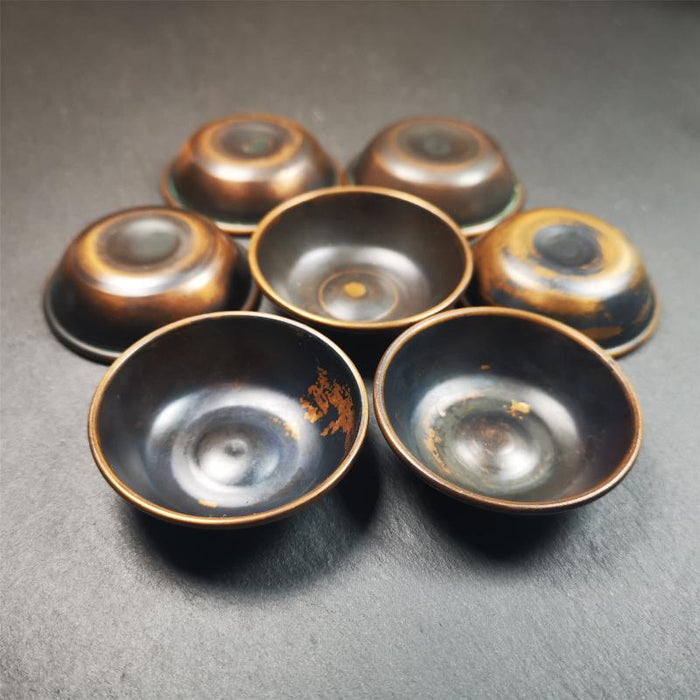 Small Water Offering Bowls Set 1.89" - Tibetan Buddhist art, view 8