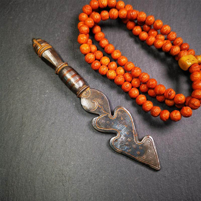 Snake Spear - Tibetan Buddhist art, front view