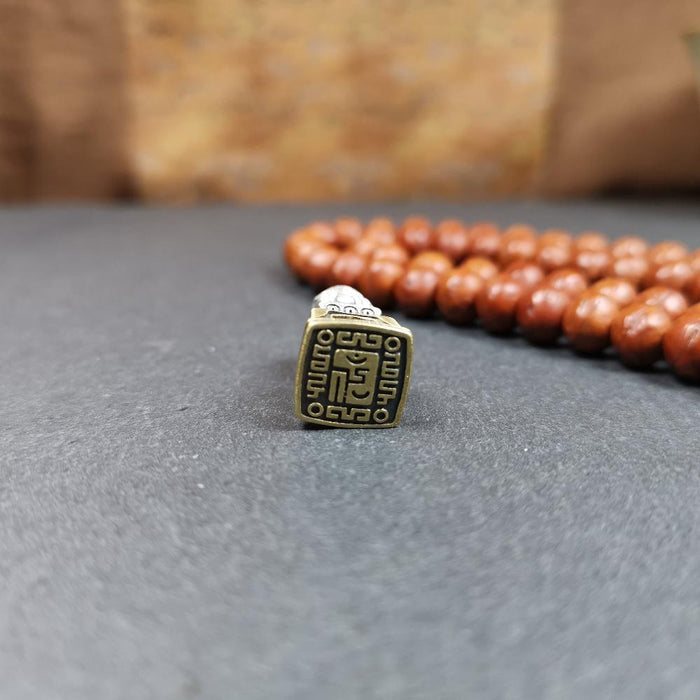 Snow Lion Kalachakra Seal,0.9" - Tibetan Buddhist art, view 7