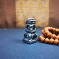 Snow Lion Seal,Kalachakra Pattern - Tibetan Buddhist art, front view