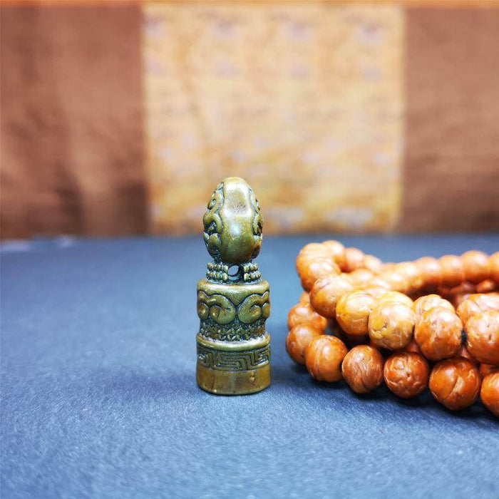 Snow Lion Seal,Lucky Knot Symbol - Tibetan Buddhist art, view 4