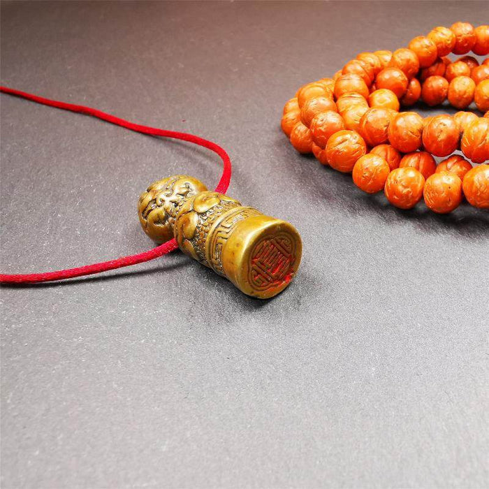 Snow Lion Seal,Lucky Knot Symbol - Tibetan Buddhist art, view 6