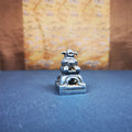 Snow Lion Stupa Seal,1.38" - Tibetan Buddhist art, front view