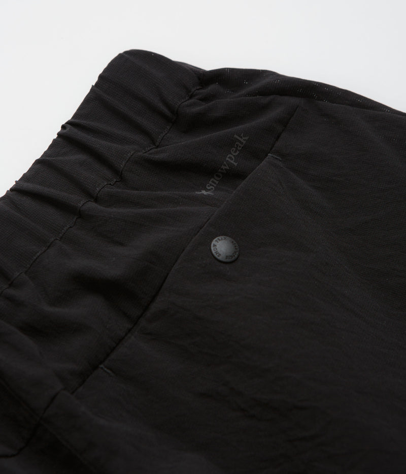 Snow Peak Breathable Quick Dry Shorts in Black