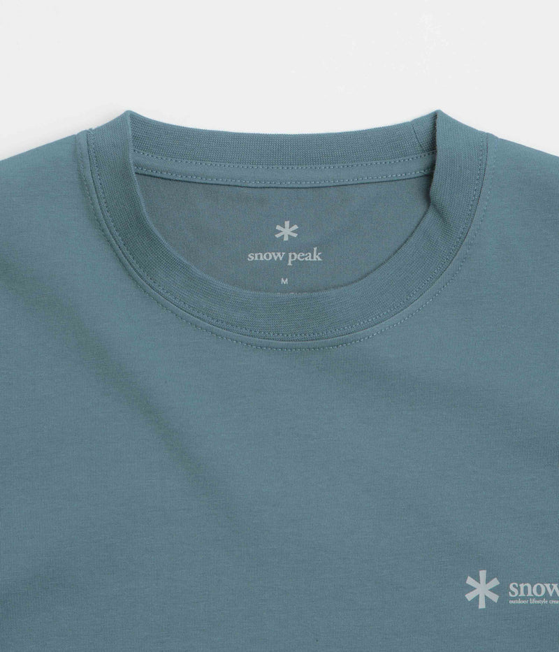 Snow Peak Chest Logo T-Shirt in Blue