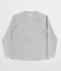 Snow Peak Dry Waffle Long Sleeve T-Shirt in Light Grey