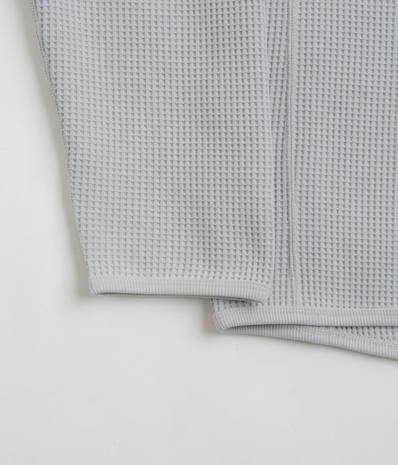 Snow Peak Dry Waffle Long Sleeve T-Shirt in Light Grey