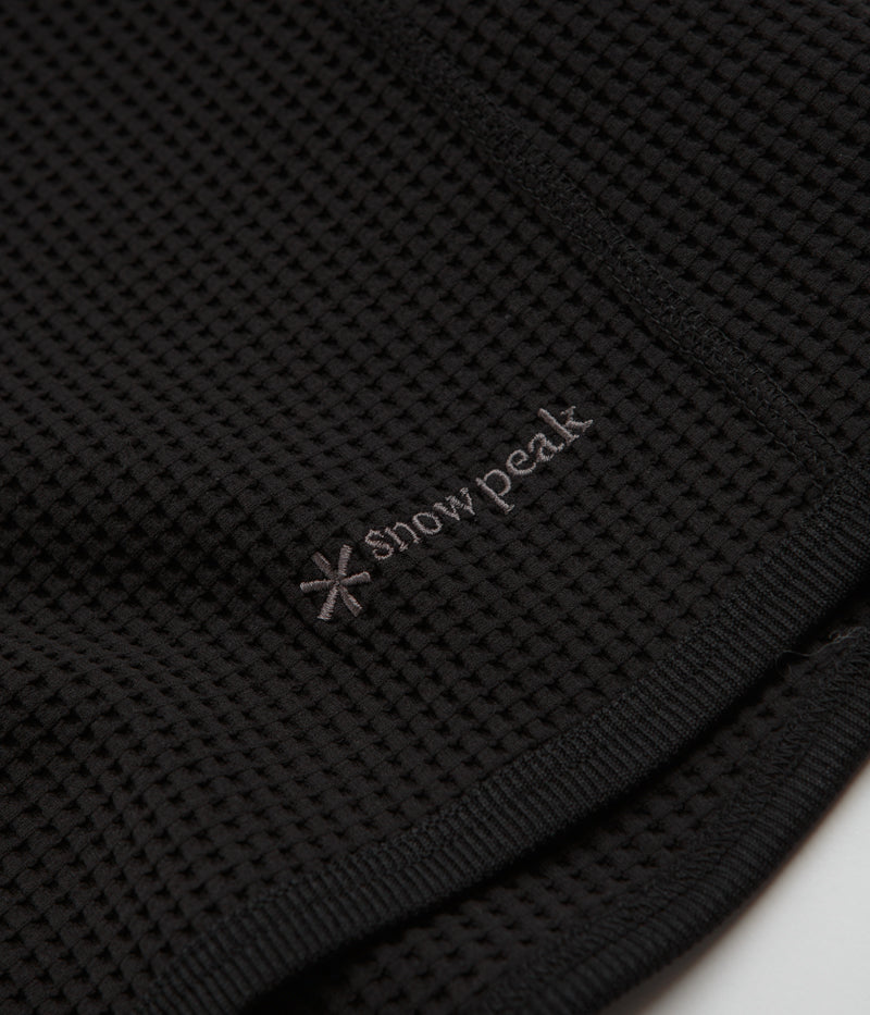 Snow Peak Dry Waffle T-Shirt in Black