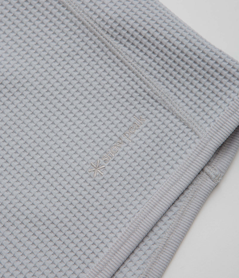 Snow Peak Dry Waffle T-Shirt in Light Grey