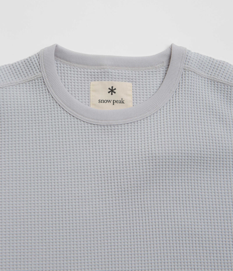 Snow Peak Dry Waffle T-Shirt in Light Grey