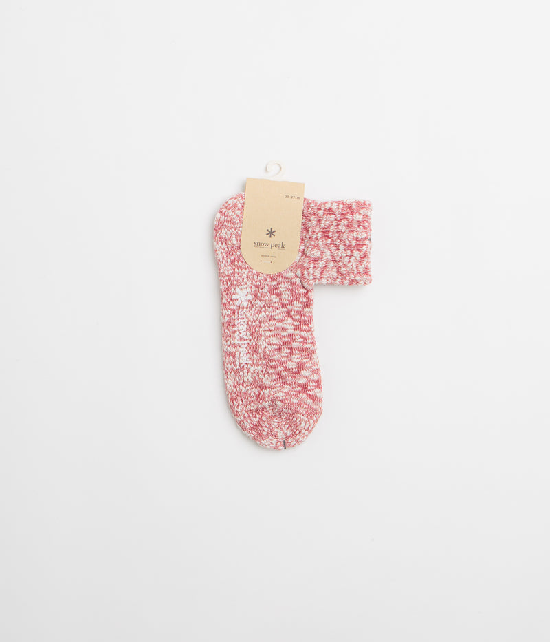 Snow Peak Garagara Socks in Red