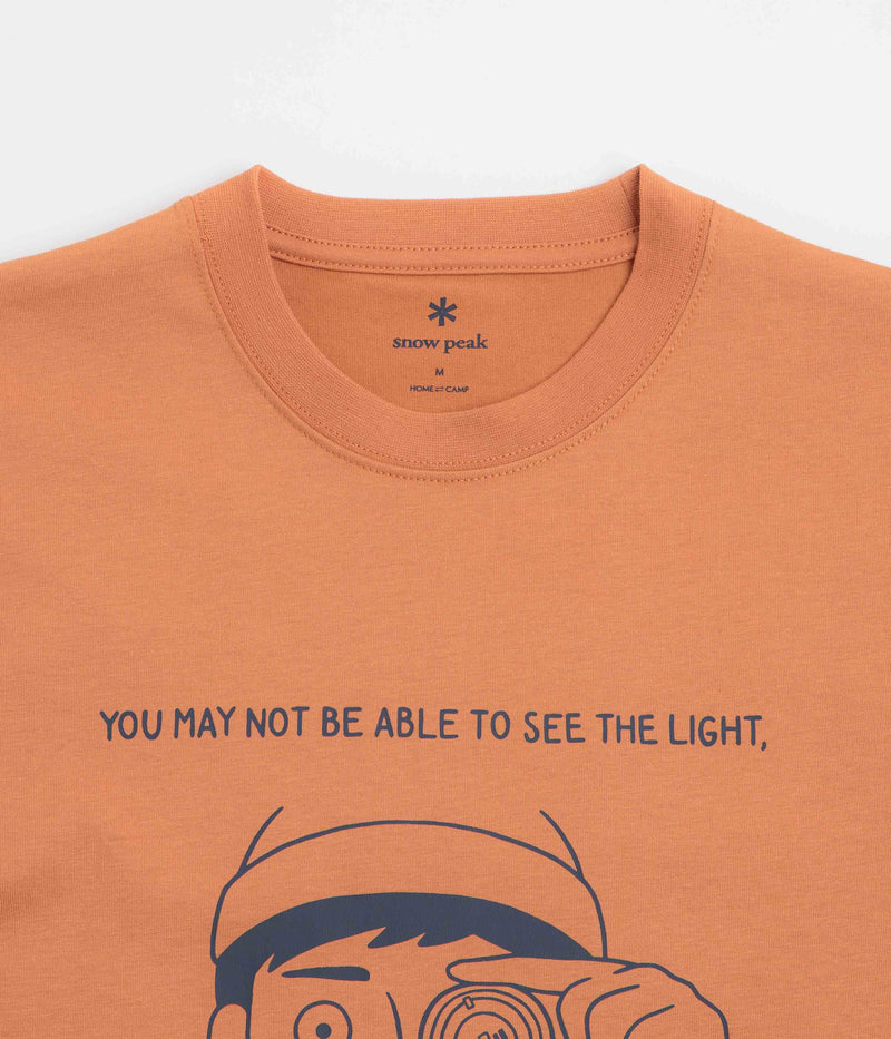 Snow Peak Lantern Eye T-Shirt in Orange