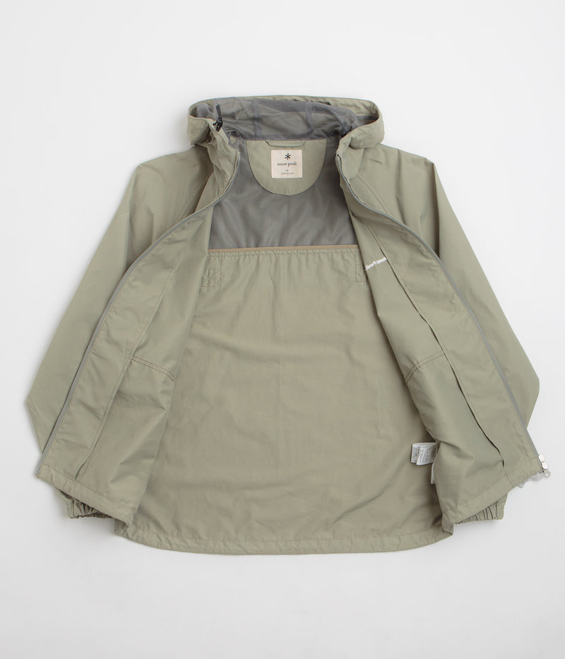 Snow Peak Light Mountain Cloth Zip Up Parka in Beige