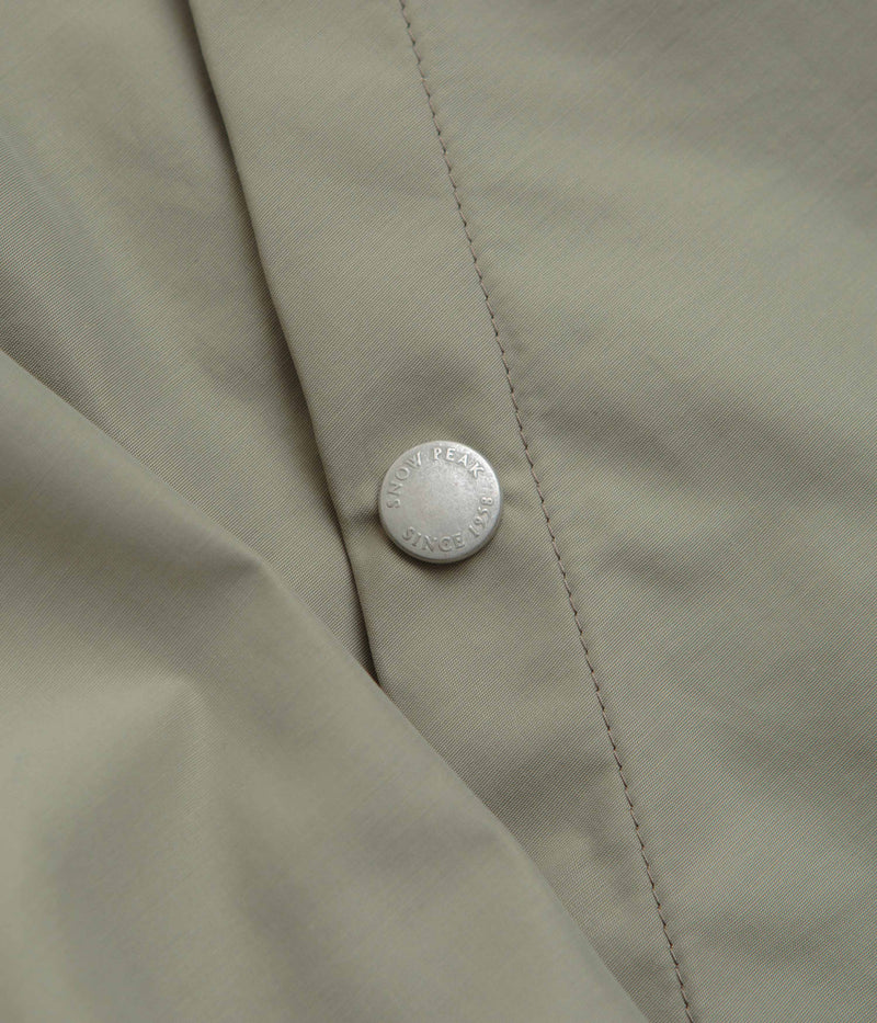 Snow Peak Light Mountain Cloth Zip Up Parka in Beige