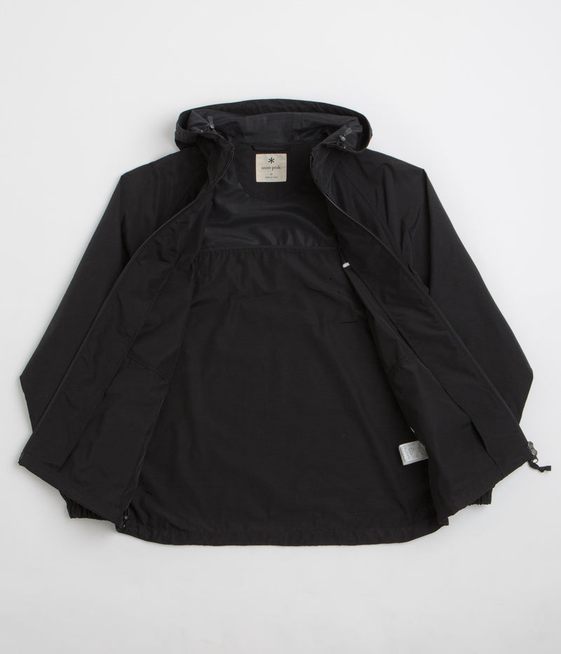 Snow Peak Light Mountain Cloth Zip Up Parka in Black