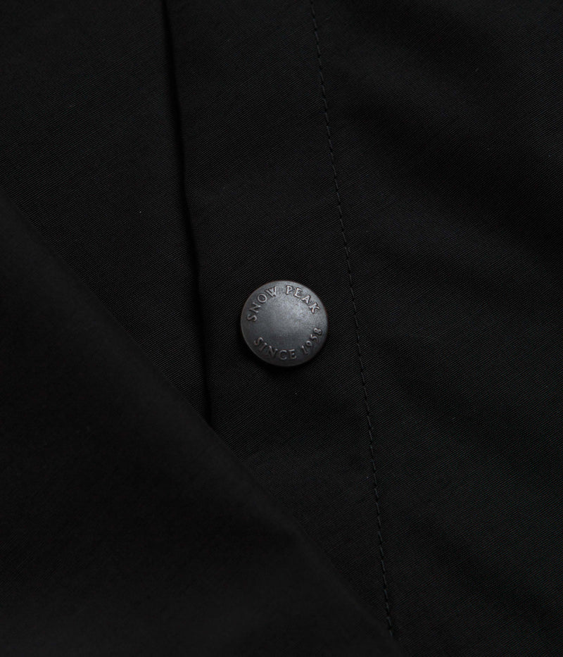 Snow Peak Light Mountain Cloth Zip Up Parka in Black