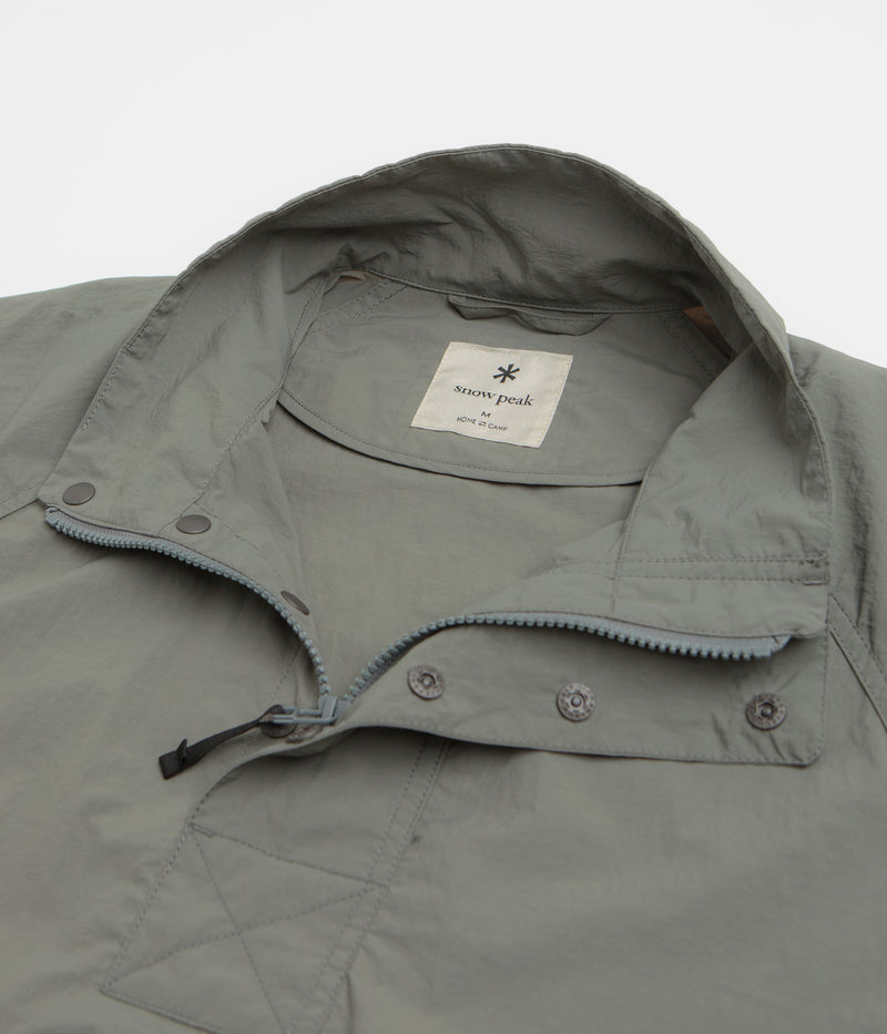 Snow Peak Nylon Tussah Anorak in Light Olive