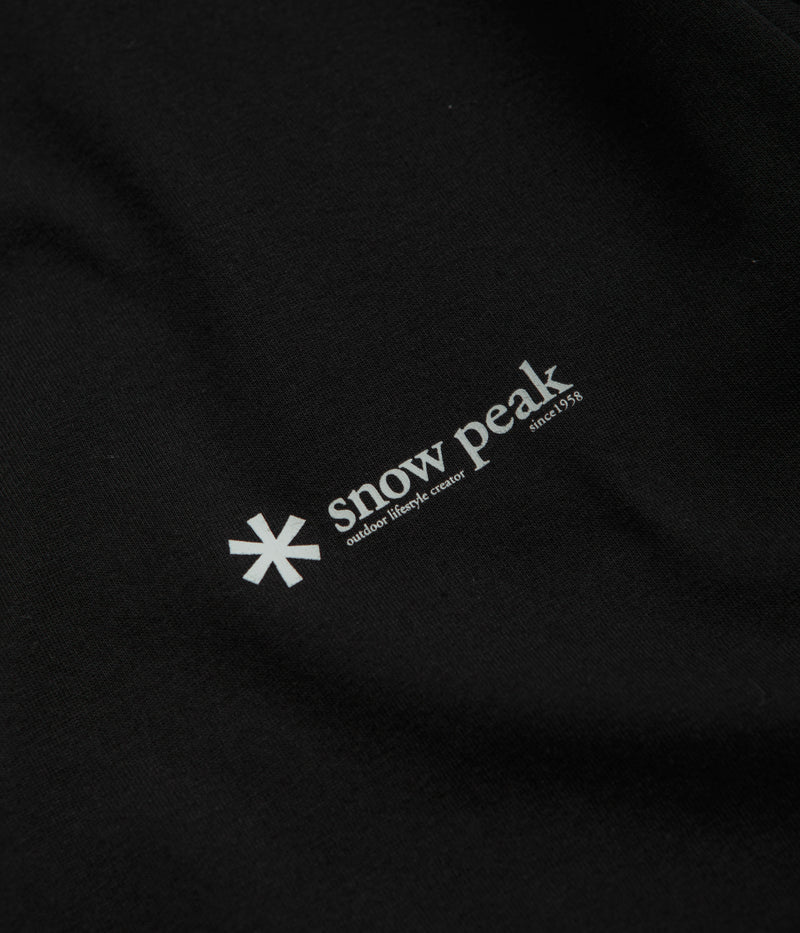 Snow Peak Onepoint Logo Long Sleeve T-Shirt in Black
