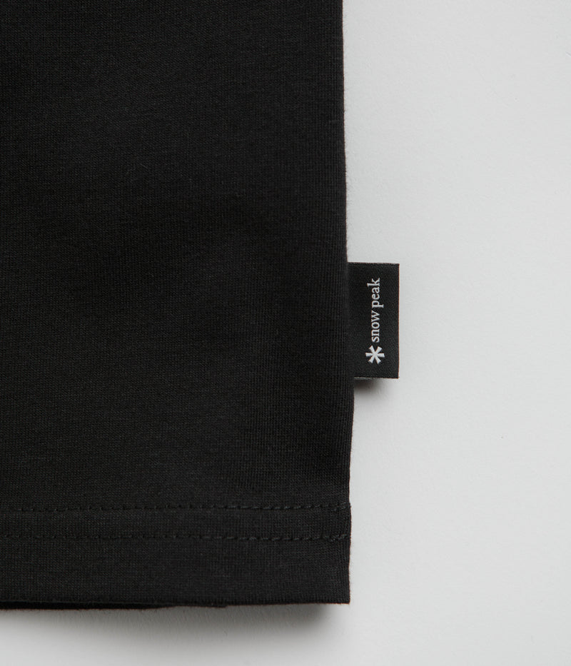 Snow Peak Onepoint Logo Long Sleeve T-Shirt in Black