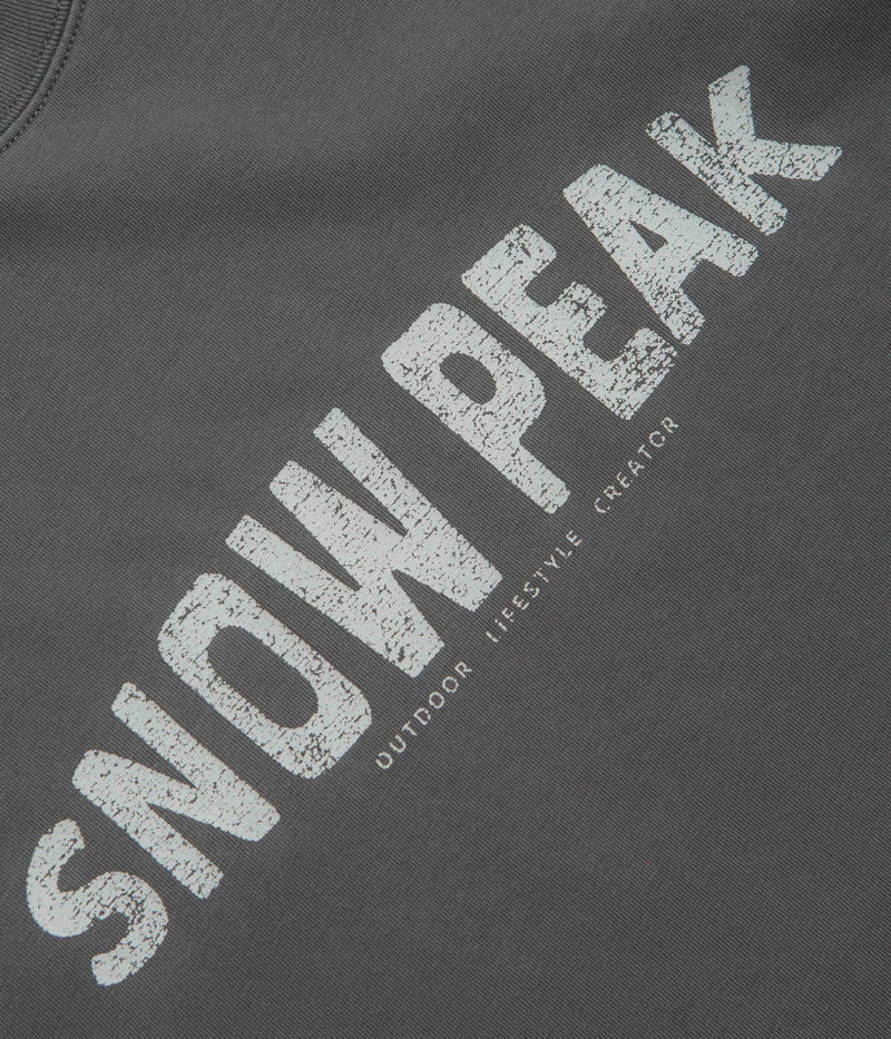Snow Peak Oval Logo T-Shirt in Charcoal