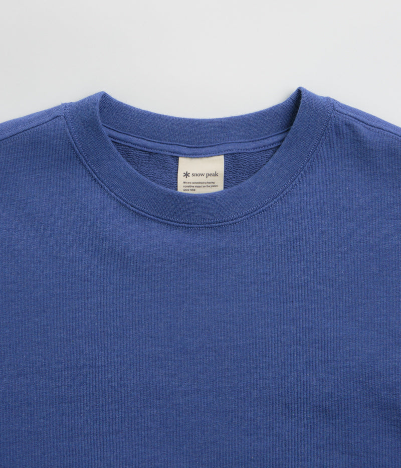 Snow Peak Recycled Cotton Crewneck Sweatshirt in Blue