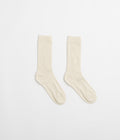 Snow Peak Recycled Cotton Socks in Ecru