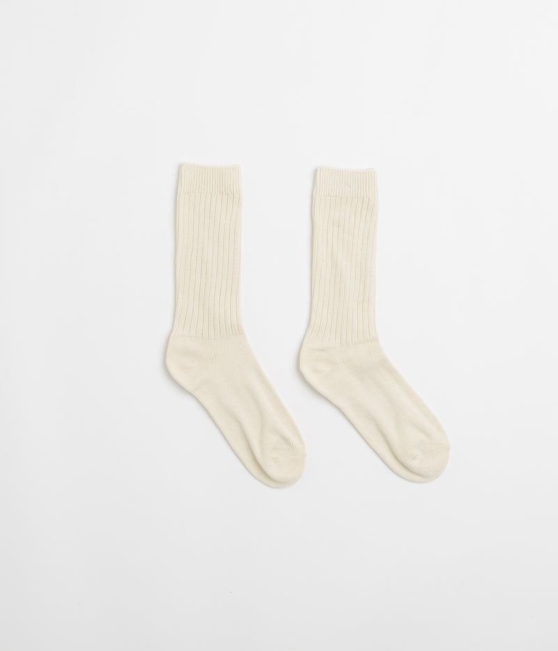 Snow Peak Recycled Cotton Socks in Ecru