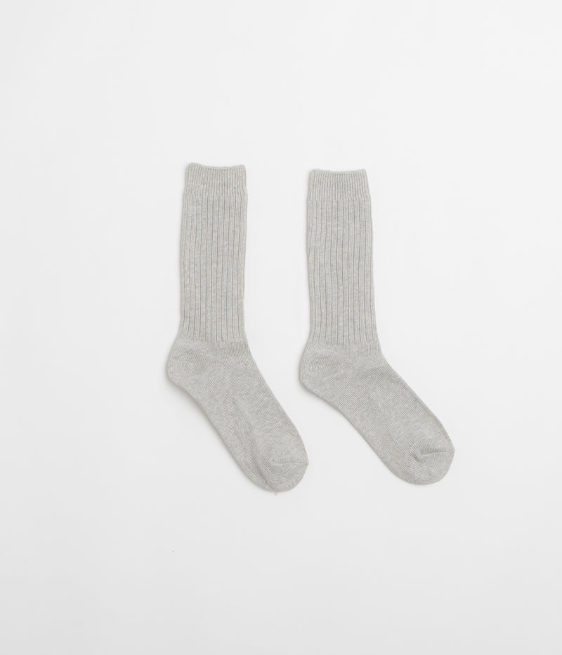 Snow Peak Recycled Cotton Socks in Mid Grey