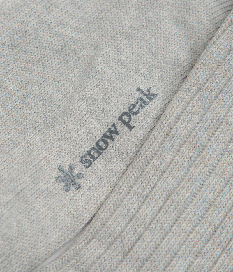 Snow Peak Recycled Cotton Socks in Mid Grey