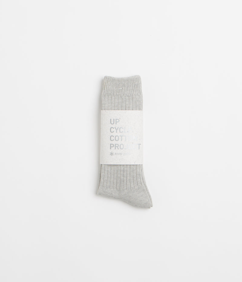 Snow Peak Recycled Cotton Socks in Mid Grey