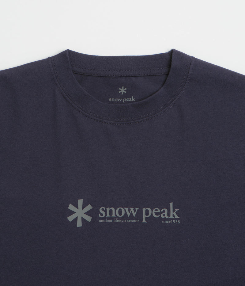 Snow Peak Soft Cotton Logo T-Shirt in Navy