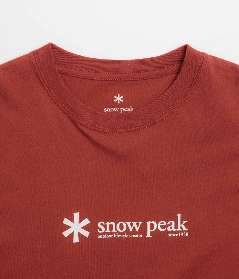 Snow Peak Soft Cotton Logo T-Shirt in Red
