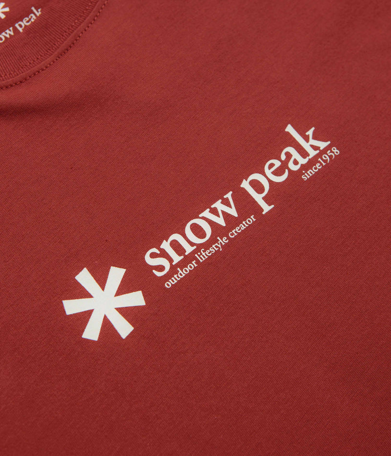 Snow Peak Soft Cotton Logo T-Shirt in Red