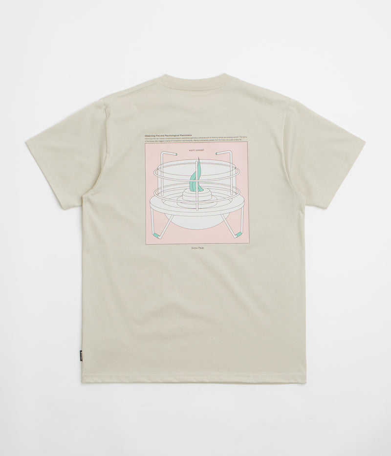 Snow Peak Warm Oneself T-Shirt in Light Beige