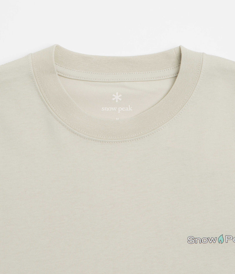 Snow Peak Warm Oneself T-Shirt in Light Beige