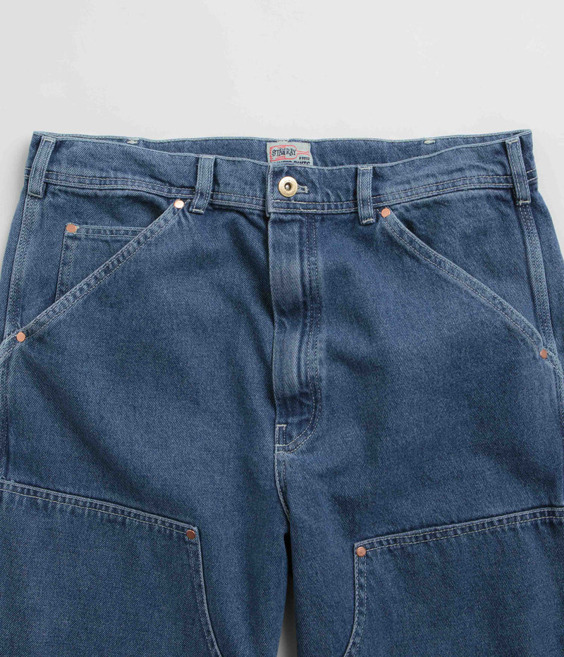 Stan Ray Double Knee Pants in Heavy Stone Wash Denim