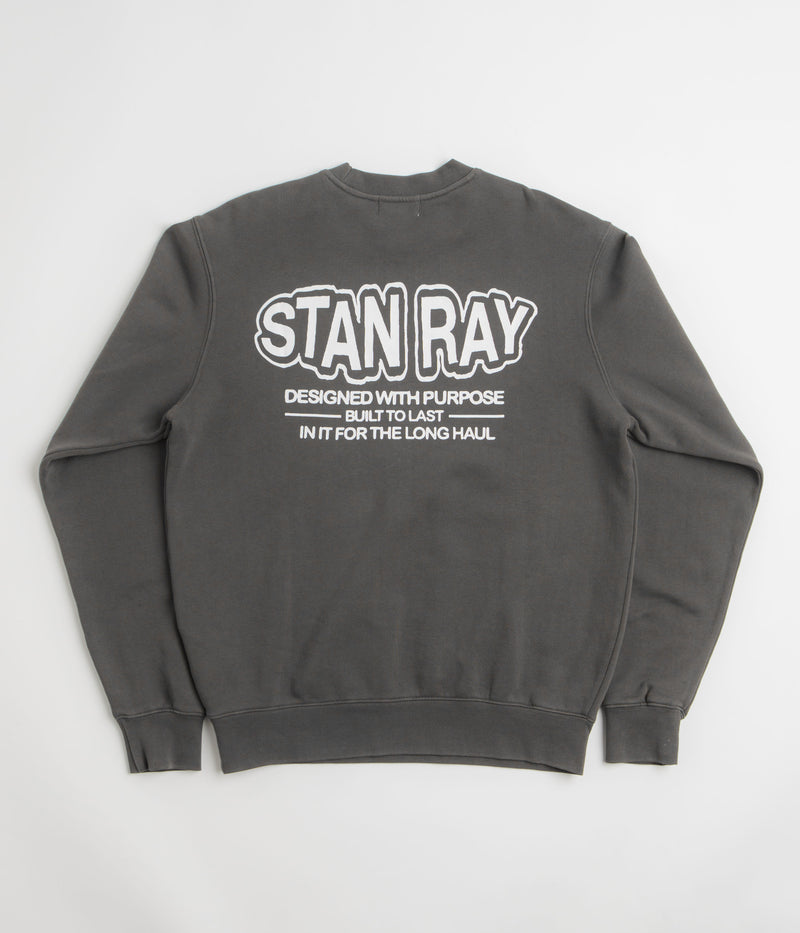 Stan Ray Long Haul Crewneck Sweatshirt in Washed Black