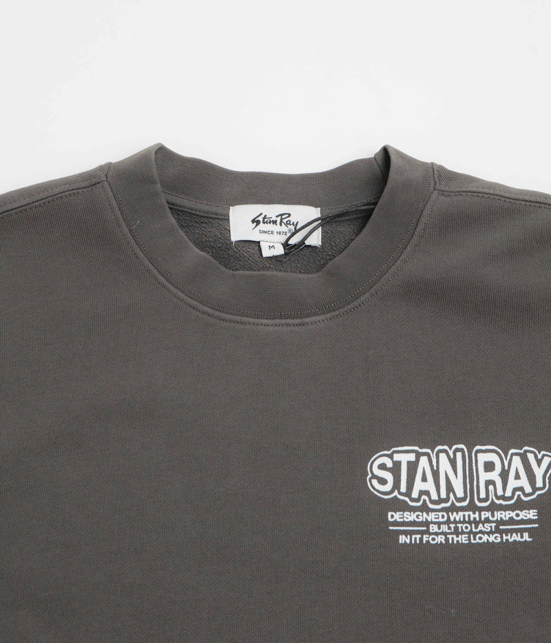 Stan Ray Long Haul Crewneck Sweatshirt in Washed Black