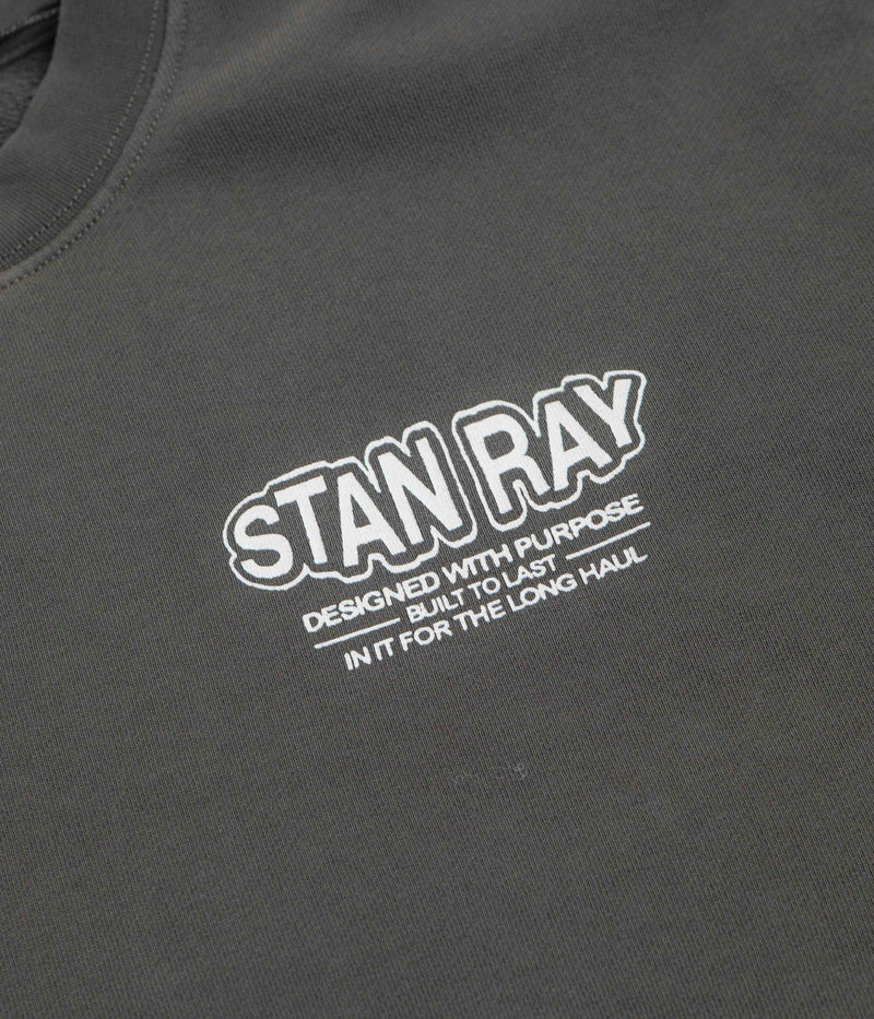 Stan Ray Long Haul Crewneck Sweatshirt in Washed Black