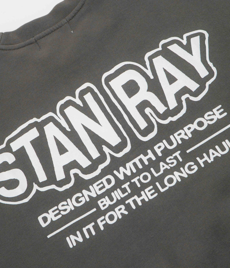 Stan Ray Long Haul Crewneck Sweatshirt in Washed Black
