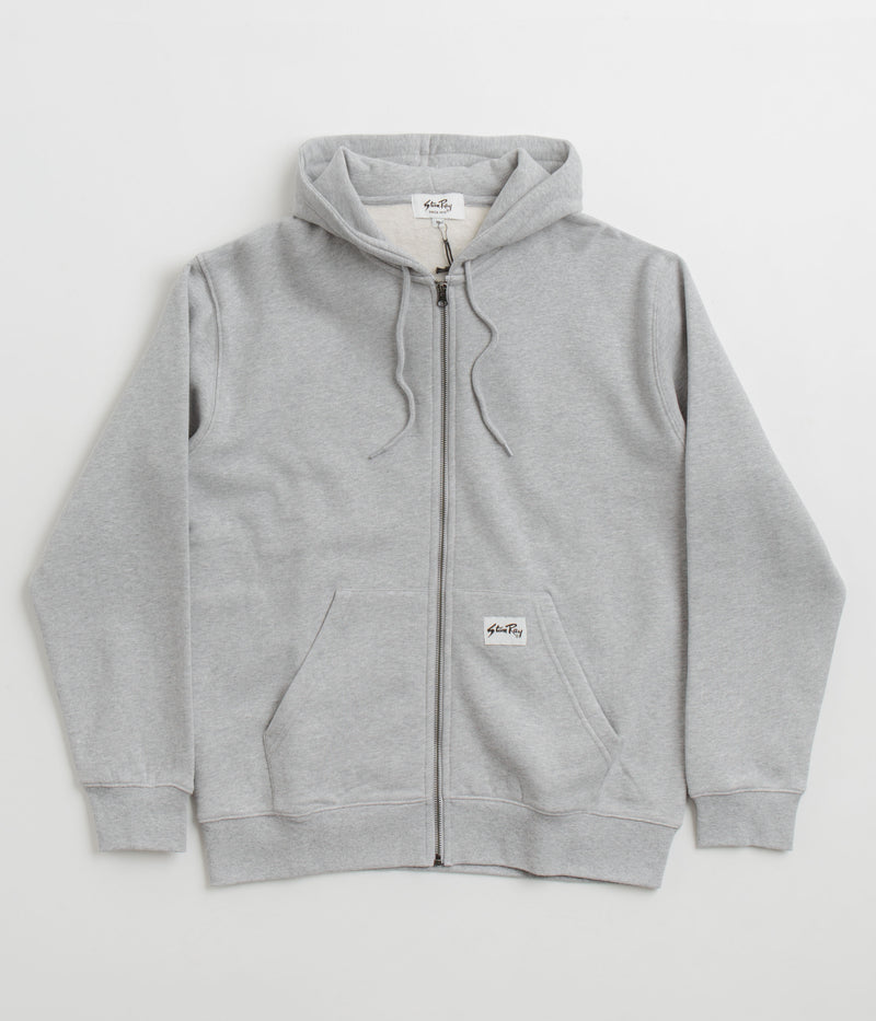 Stan Ray Patch Zip Hoodie in Grey Marl