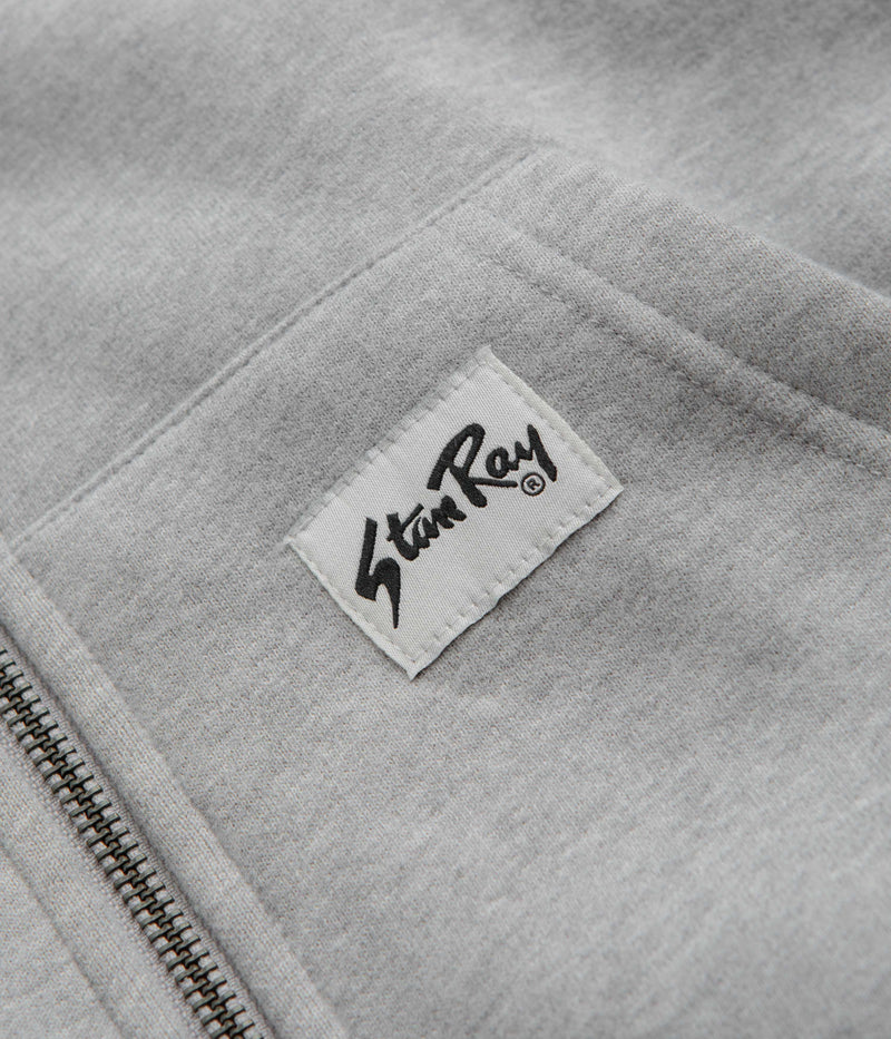 Stan Ray Patch Zip Hoodie in Grey Marl