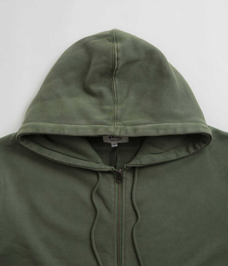 Stan Ray Patch Zip Hoodie in Washed Green