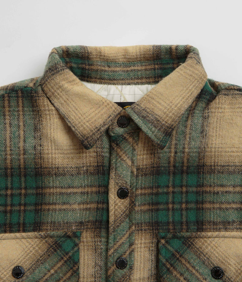 Stan Ray Quilted Plaid Overshirt in Olive Plaid