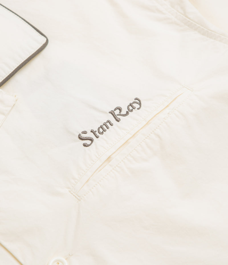 Stan Ray Short Sleeve Bowling Shirt in Natural and Matt Black