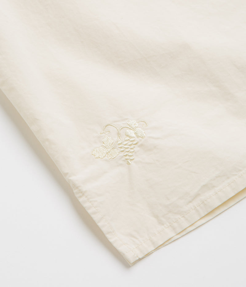 Stan Ray Short Sleeve Bowling Shirt in Natural and Matt Black