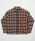 Stan Ray Zip Shirt in Brown and Blue Plaid