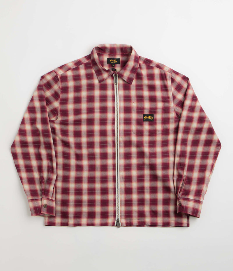 Stan Ray Zip Shirt in Red Check