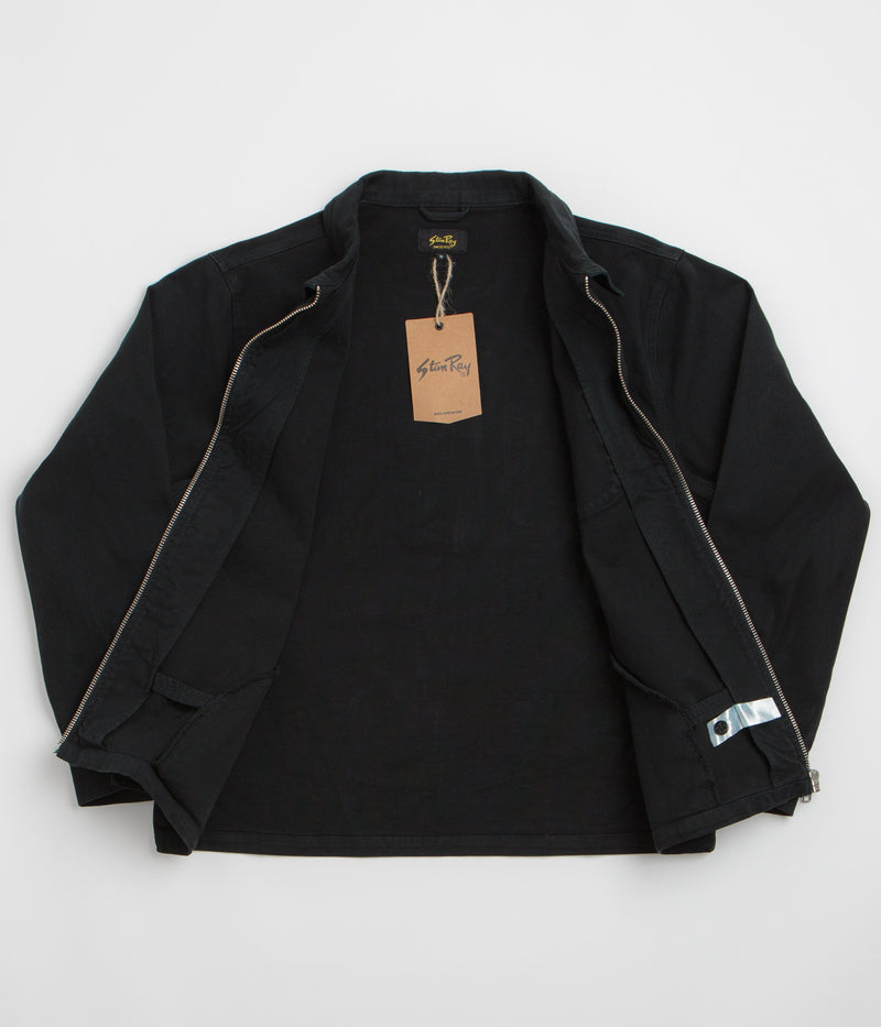 Stan Ray Zip Shirt in Washed Black Canvas