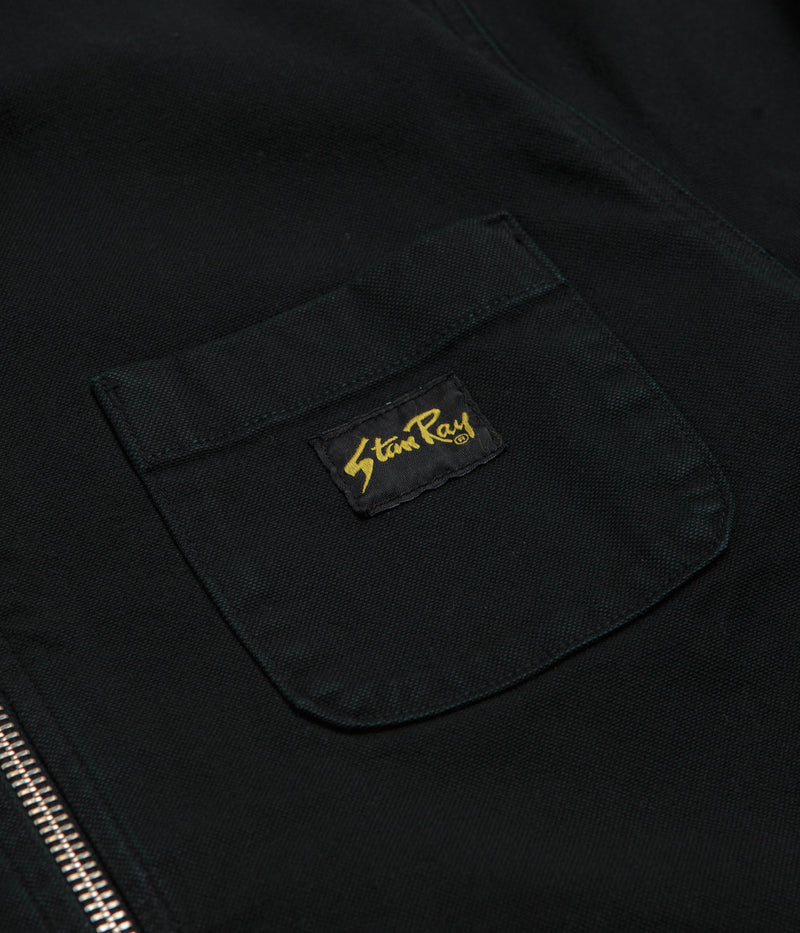 Stan Ray Zip Shirt in Washed Black Canvas